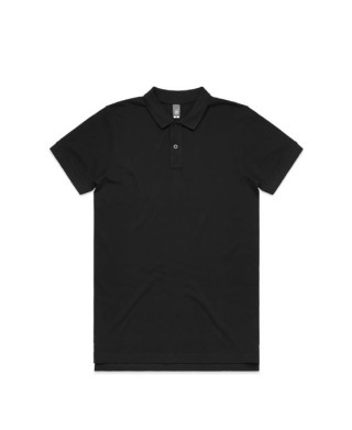 AS Colour Black Pique Polo - Black:Black